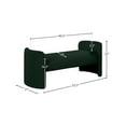 thumbnail image 3 of Meridian Furniture Peyton Green Boucle Fabric Bench, 3 of 7