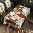 thumbnail image 3 of Pioneer Flower Floral Print Pattern Rectangle Tablecloth 60x102in,Waterproof Polyester Rectangle Table Cloth, Wipeable Spillproof Polyester Tablecloth for Dining, Camping, Indoor and Outdoor, 3 of 6