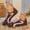 Brown, variant on Women's Sneakers Retro Faux Suede Low Top Colorblock Stripe Lace Up Flat Casual Walking Shoes Vintage Fashion Daily Sneakers Blue 7 Wide