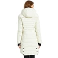 thumbnail image 3 of Orolay Women's Quilted Jacket Slim Down Jacket Outerwear Jacket Mid Length Overcoat White M, 3 of 6