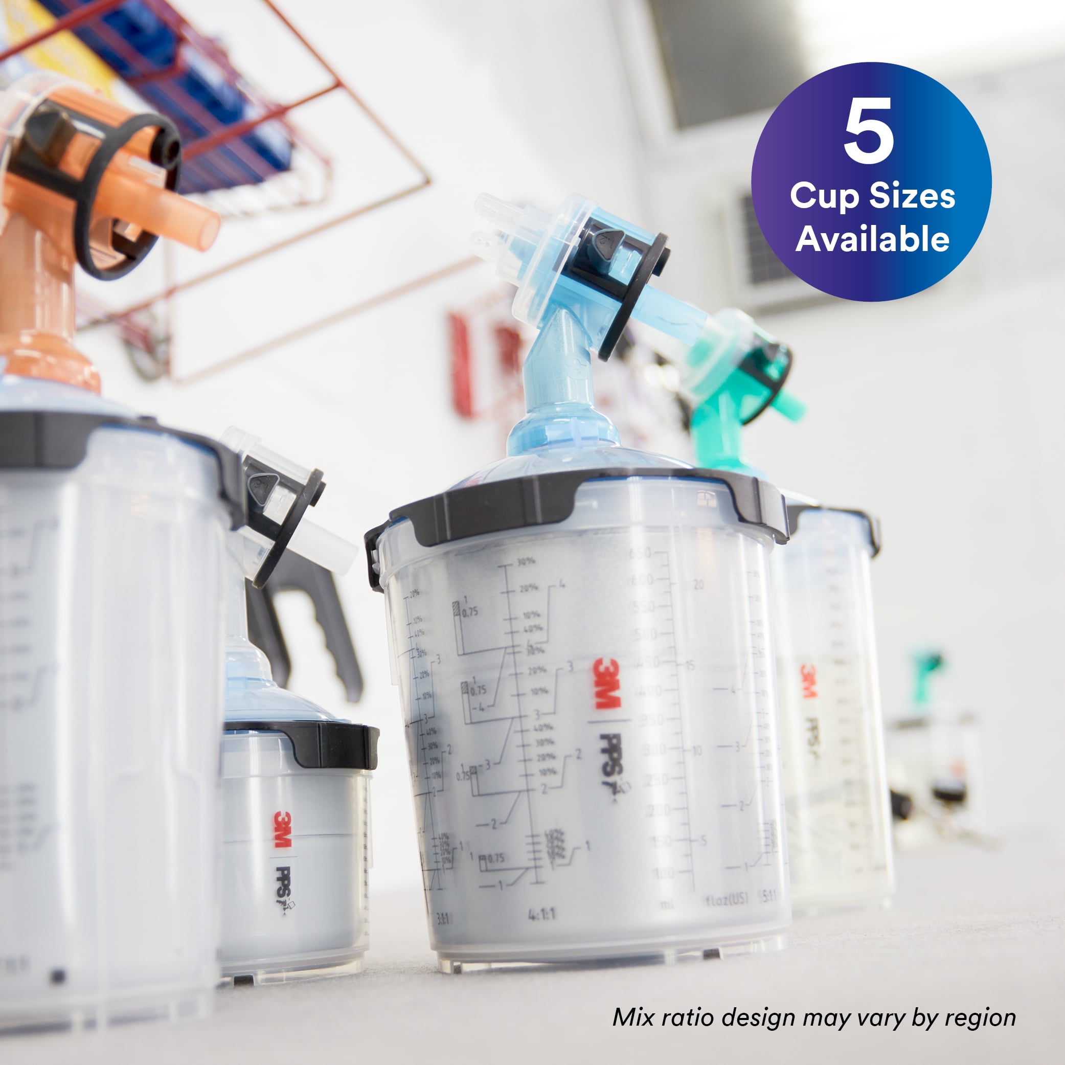 3M® 26000 - PPS™ Series 2.0™ 650 ml Standard Gravity Feed Spray Cup System  Kit with 200 Micron Filter 