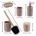 thumbnail image 3 of Cappuccino Bathroom Essentials Set with Natural Bamboo - 5 pieces, 3 of 6