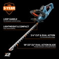 thumbnail image 6 of SENIX 20V 10-Inch String Trimmer, Leaf Blower & 21-Inch Hedge Trimmer 3-Tool Kit Combo (2*4 Ah Battery and 2A Charger Included) S2K3B2-01, 6 of 15