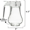 4 Syrup Dispensers 6.75oz (200mL)Glass Bottle NoDrip Pourers for