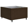 thumbnail image 6 of vidaXL 7 Piece Patio Lounge Set with Cushions Brown Poly Rattan, 6 of 12