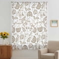 thumbnail image 3 of Khaki Farmhouse Sheer Curtains 84 Inches Long, Floral Floral Plant Leaf Vintage Spring Light Filering Curtains, Breathable Simi Curtain Privacy Drapes for Living Room Bedroom Window Treatment, 3 of 9