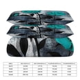 thumbnail image 2 of 3 Pcs Soft Bedding Set, Includes 1 Duvet Cover with Zipper And 2 Pillow Shams,Romantic Rose Turquoise And Grey Queen(90"×90"), 2 of 8