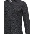 thumbnail image 3 of FashionOutfit Men's Patterned Button Down Long Sleeve Shirt, 3 of 3