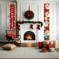 thumbnail image 5 of ToyKingdee Christmas Decorations Outdoor Merry Christmas Banner with String Lights Xmas Porch Door Welcome Sign Hanging Christmas Decor for Home Holiday Outdoor, 5 of 6