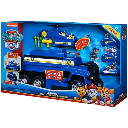 PAW Patrol, Chase’s 5-in-1 Ultimate Cruiser with Lights and Sounds, for Kids Aged 3 and up