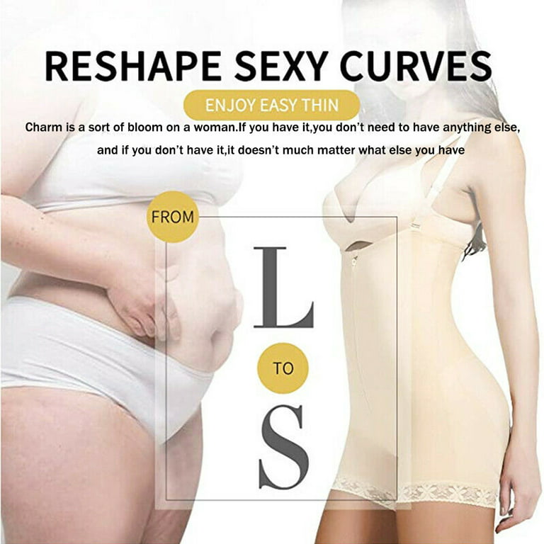  Latex Body Shaper Post Parto Surgery Girdle Underbust Corset  Butt Lifter (Color : Beige, Size : XX-Large) : Everything Else