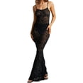 thumbnail image 3 of Mylleure Vestido largo casual de color sólido sexy sin mangas bodycon maxi vestidos de verano elegante fiesta club streetwear, 3 of 5