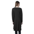 thumbnail image 4 of Moomaya Womens Full Sleeve Hi-Lo Shrug Rounded Hem Long Cotton Summer Cardigan, 4 of 7