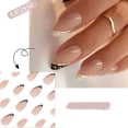 thumbnail image 6 of DIY Detachable French White Edge Bow Nail Tips Fake Nials Press on Nails False Nails JP2851, 6 of 8