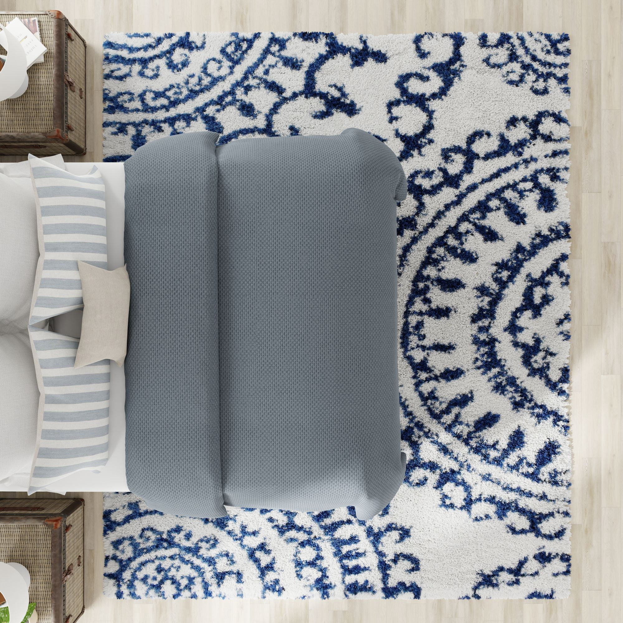 Mason Brooks Indigo Shag CG15A Transitional Geometric 2'6" X 8' Area Rug
