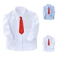 thumbnail image 4 of Utoimkio Little Boys Long Sleeve Button Down Dress Shirts Solid Gentleman's School Uniform Shirt Blouses for Boys 2-14 Years, 4 of 4