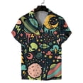 thumbnail image 3 of Camisa hawaiana de manga corta con estampado floral para hombre, camisas de solapa con estampado 3D de verano, camisas Y2k con botones, blusas de playa de gran tamaño, 3 of 5
