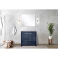 thumbnail image 3 of Navy Blue Bathroom Vanity 36" X 20" - White Quartz Countertop, Solid Wood Frame, Soft Close, Scratch And Stain , Interior Cabinet & Drawers For Storage, Faucet Ready W D Bath With Construction,, 3 of 4