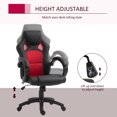 thumbnail image 3 of CoSoTower Racing Gaming Chair Office Chair Computer Desk Gamer Chair with Swivel Wheels, Padded Headrest, Tilt Function, Red, 3 of 7