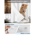 thumbnail image 5 of No Hook Shower Curtain with Snap-in Liner, Funny Cats Waterproof Fabric Bathroom Curtains, Cute Art Fun Lovely Animals on Toilets Bath Curtains & Mesh Top Window Narrow 36"x78", 5 of 9