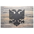 thumbnail image 4 of Large metal Albanian Eagle Flag steel metal wall hanging art decor sign, various colors, various sizes handmade in usa, 4 of 5