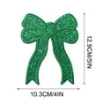 thumbnail image 5 of Steadline Glitter Bow Embroidered Patch - Iron On Or Sew On Fabric Applique For Clothing Decoration - 6x4.7 Inch Sequin Embellishment For Jackets And Bags - DIY Craft Accessory, 5 of 6