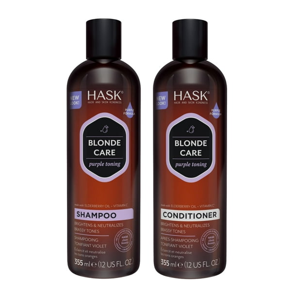 Set de champú y acondicionador HASK Blonde Care para cabello rubio
