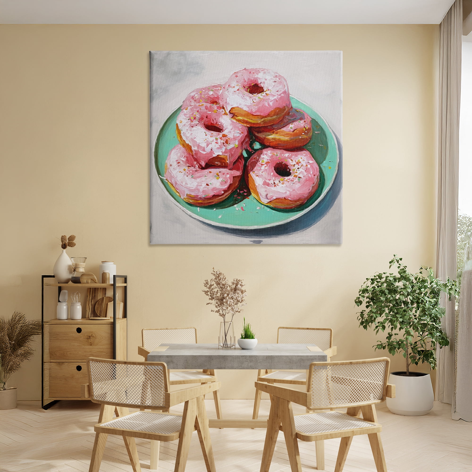 Stupell Industries Pink Frosted Donuts Canvas Wall Art, design by Tina LeCour