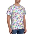 thumbnail image 2 of Bixox Men's Butterflies on Polka Dots Printed Short Sleeve Skinny Athletic T-Shirt, 2 of 6