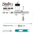 thumbnail image 3 of Professional 6 AIRBRUSH SET KIT with Twin Piston Air Compressor Holder Hobby T Shirt Tattoo, 3 of 6