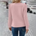 thumbnail image 6 of Womens Long Puffed-Sleeve Tops Plus Size S-5X Casual Crewneck Pullover T-Shirts Ladies Trendy Textured Solid Loose Comfort Blouses Tees, 6 of 8