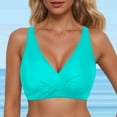 thumbnail image 2 of YuYuBao Women Swimsuits Swimwear Tanks Tops Underwire Full Coverage Bikinis Tops Push Up Swim Crop Top Tie Back Bathing Suits, 2 of 5