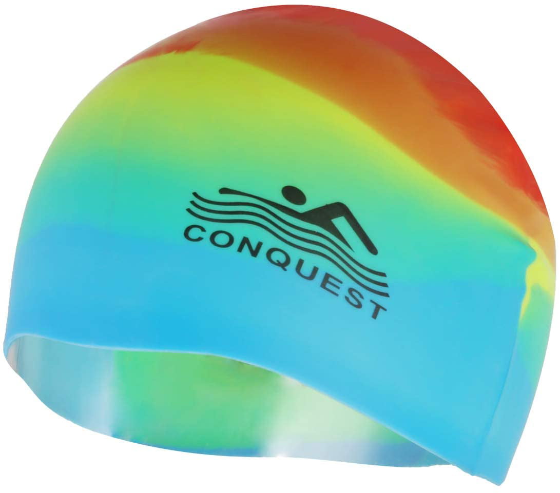 Unisex Fashion Printing Swimming Cap Waterproof Silicone Swiming Pool Hat  Hot 