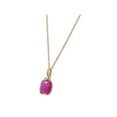 thumbnail image 4 of Rachel Koen Diamond Pink Rhodolite Pendant Necklace 18K Yellow Gold 16 Inches, 4 of 5
