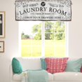 thumbnail image 6 of Funny Laundry Room Curtains Valance for Windows, Vintage Farmhouse Short Half Topper Rod Pocket, Self-Service Loads of Fun Quotes Home Living Room Bedroom Door Decor 54, 6 of 6