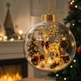 thumbnail image 4 of Twfbrm Clear Christmas Ball Ornament, 4 x 4 Inch Clear Plastic Hanging Christmas Bauble, Waterproof Ornaments Round Balls Christmas Tree Decoration for Party, Holiday, Birthday Decor, 4 of 7
