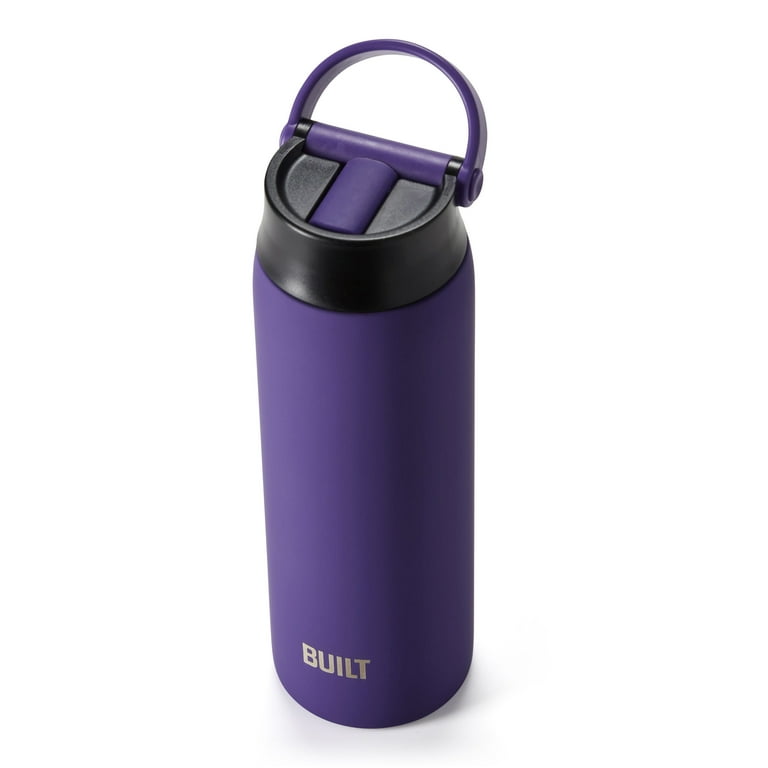 Built 20-Ounce Pivot Double Wall Insulated Water Bottle, Purple