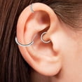 thumbnail image 2 of Surgical Steel Silver Hinged Clicker Segment Hoop Ring 14 to 10 Gauge, 2 of 5