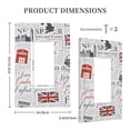 thumbnail image 3 of Uk And London British Vintage Newspaper Single Gang Wall Plate 1 Gang Decorative Electrical Outlet Light Switch Cover Switchplate, 3 of 5