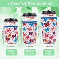 thumbnail image 2 of 3 Sizes Reusable Neoprene Insulator Sleeve Iced Coffee Sleeve Butterfly Drink Sleeves Holder Iced Hot Drinks Tea for Coffee Compatible Tumbler Cups Protein Shake Bottles, 2 of 8