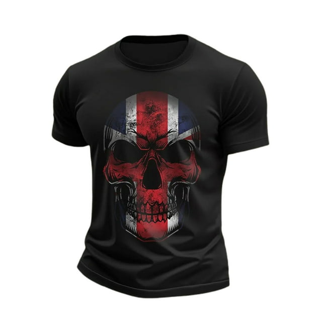 Xdzjlr T-Shirt Homme Graphique Manches Courtes Tee Usage Quotidien Confort Maison Extérieur Randonnée Imprimé Chemises Homme Élégantes Été,m