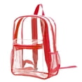 thumbnail image 1 of Morral transparente MR. GADGETS con Detalles en Rojo para Hombre Mujer Niños escolares Multiusos, 1 of 7