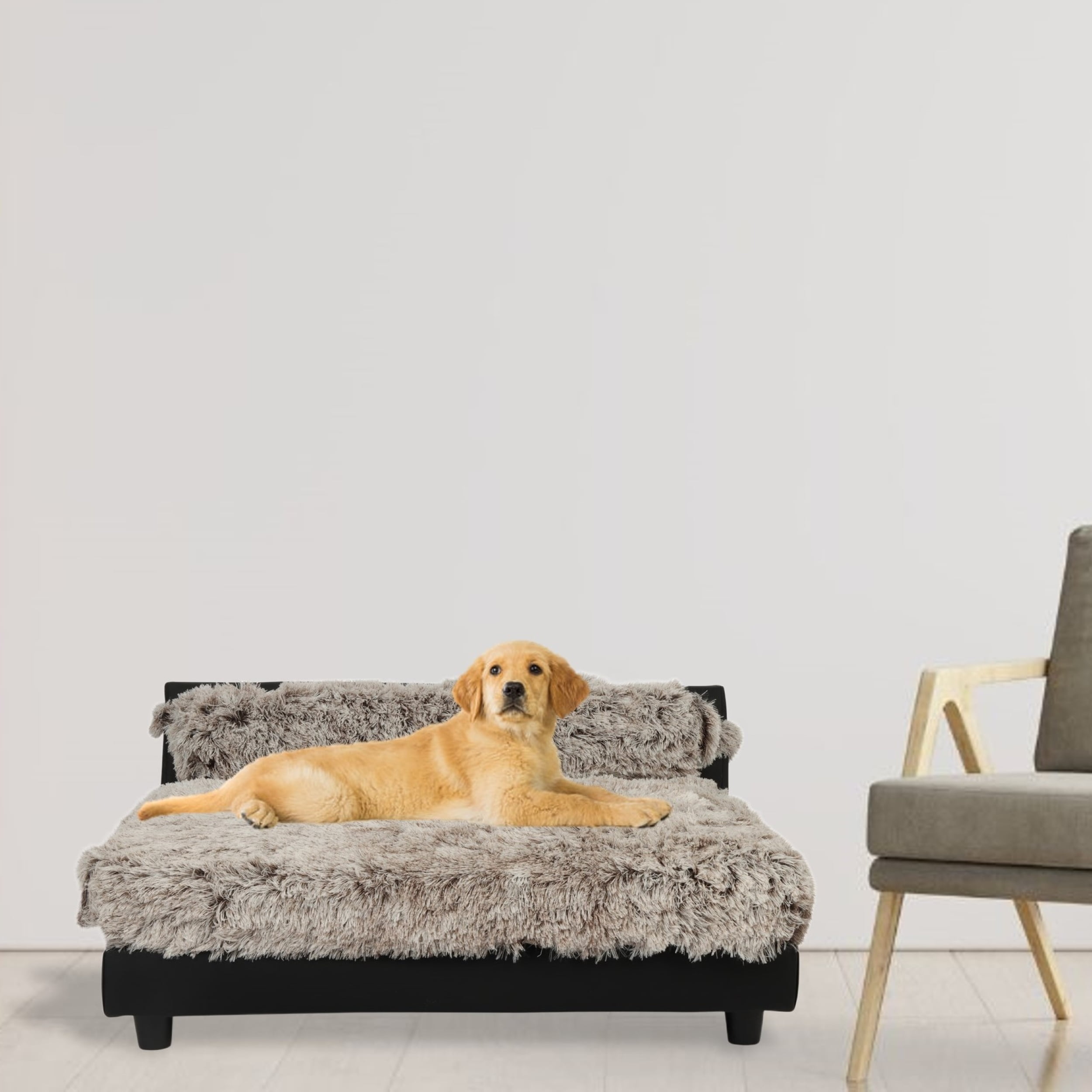Club Nine Pets Roma Orthopedic Dog Bed, Elevated, Small, Brown.