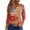 Wine, variant on Women's Patriotic Star Print 250th Anniversary USA Shirt V-Neck Button 3/4 Sleeve T-Shirt
