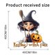 thumbnail image 2 of 2024 Halloween New Witch Pumpkin Head Wall Sticker, 2 of 5