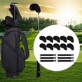 thumbnail image 1 of 10 piezas Golf Golf Iron Club Cubiertas de la cabeza del golf Golf Hombres Mujeres Suministros de entrenamiento ligero Protección de manga protectora, 1 of 8