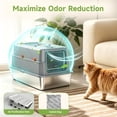 thumbnail image 3 of Enclosed Stainless Steel Litter Box, XL Covered MetalPan Includes Mat Scoop, 3 of 7