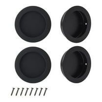 Sleek stainless steel recessed door handle in black suitable for bifold doors