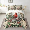 thumbnail image 2 of Feelyou 7-Piece Red Robin King Comforter Set, Winter Snow Xmas, 2 of 6