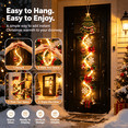 thumbnail image 2 of Glowing Christmas Door Hanger, Pre-lit Christmas Tree with Warm LED Lights, Holiday Hanging Decor for Front Door Porch Indoor Outdoor, Easy to Hang by MPOISVA, 2 of 6